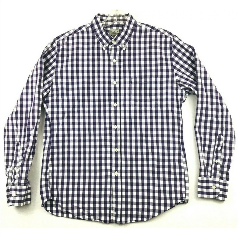 J Crew Mens Button Down Casual Shirt Purple